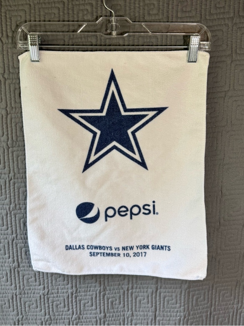 Dallas Cowboys Towel White Pepsi Polyester September 10 2017 Vs New York Giants
